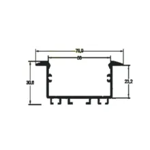 پروفیل لاین نوری توکار فنرخور چهارلاین SL410