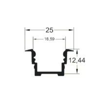 پروفیل لاین نوری توکار تک لاین SL160