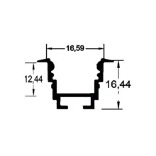 پروفیل لاین نوری توکار فنرخور تک لاین SL120